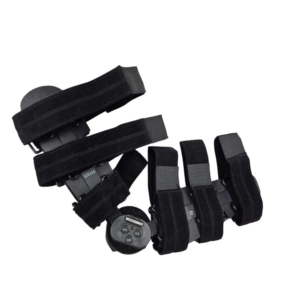 Competitor Knee Leg Immobilizer Brace One Size Adjustable Black Support 110114